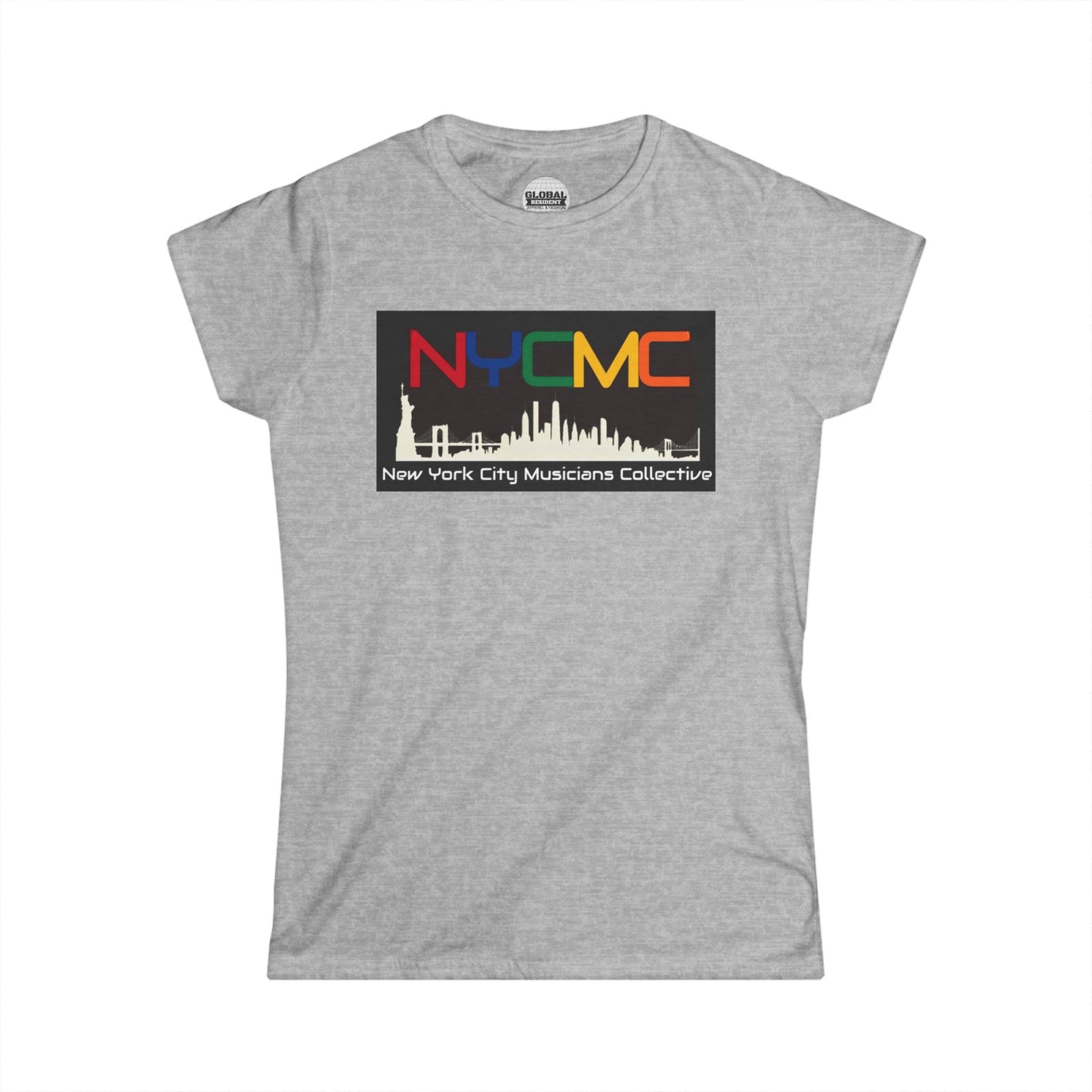 NYCMC Women Softstyle Tee - Pink NYC Musicians Collective Shirt