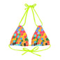 Cape Verdean Print Strappy Triangle Bikini Top