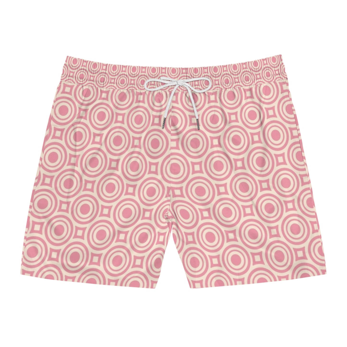 Pretty Pink Print Swim Trunks