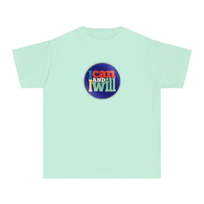 Youth I Can and I Will Button Tee