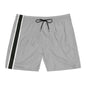 Grey BW Stripe Swim Trunks