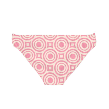 Pretty Pink Print Loop Tie Side Bikini Bottom