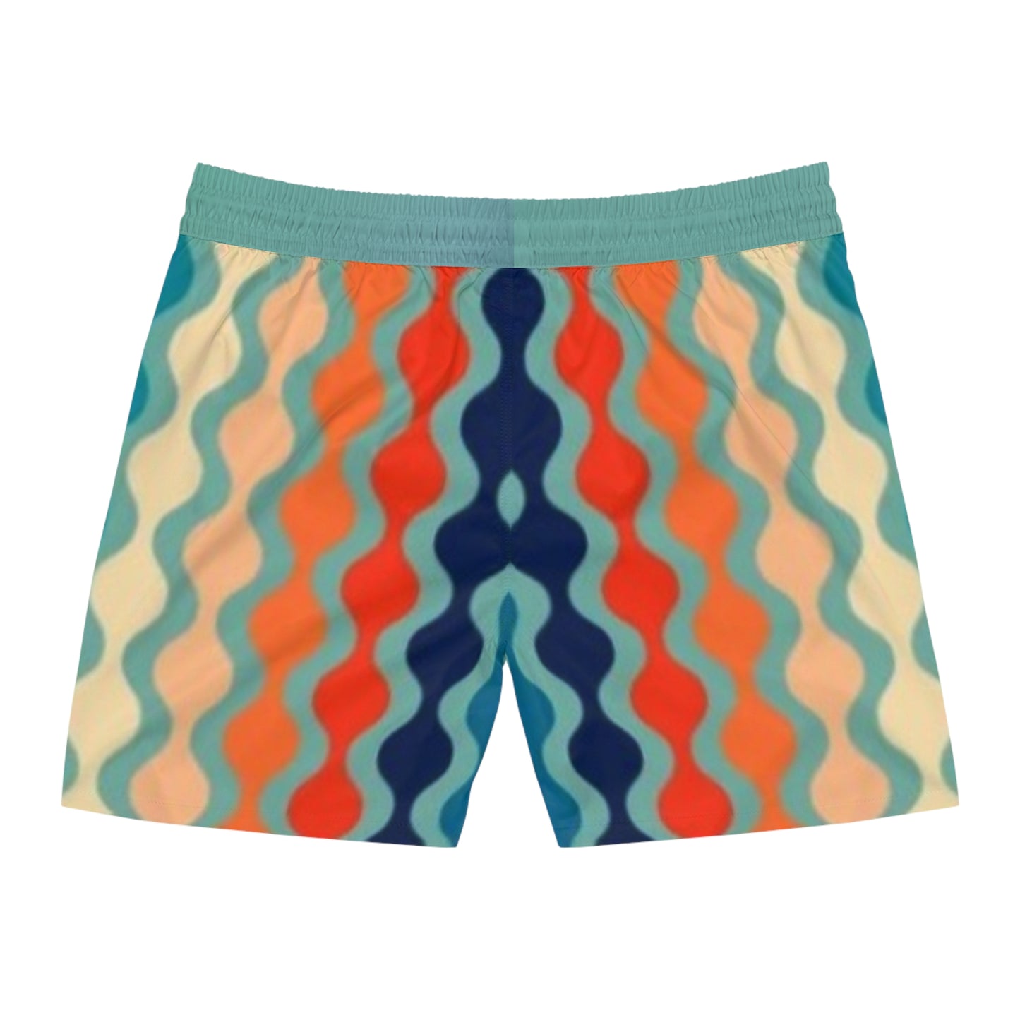 70's Blue Spectrum Print Swim Trunks