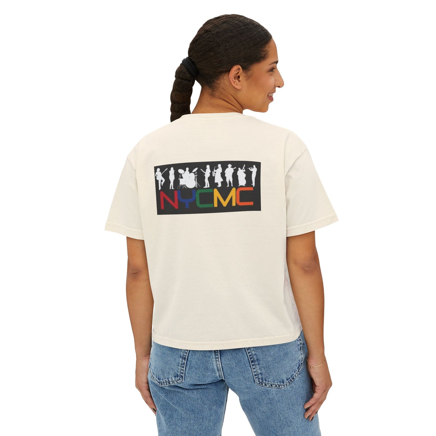 NYCMC Women's Boxy Tee - Stylish Top for Music Lovers - Perfect for Concerts and Festivals