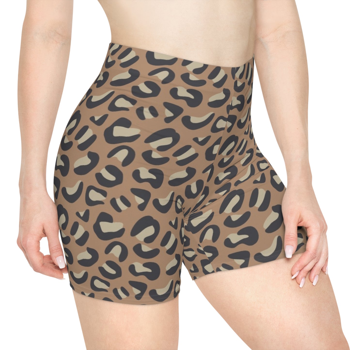 Leopard Animal Print Women's Biker Shorts