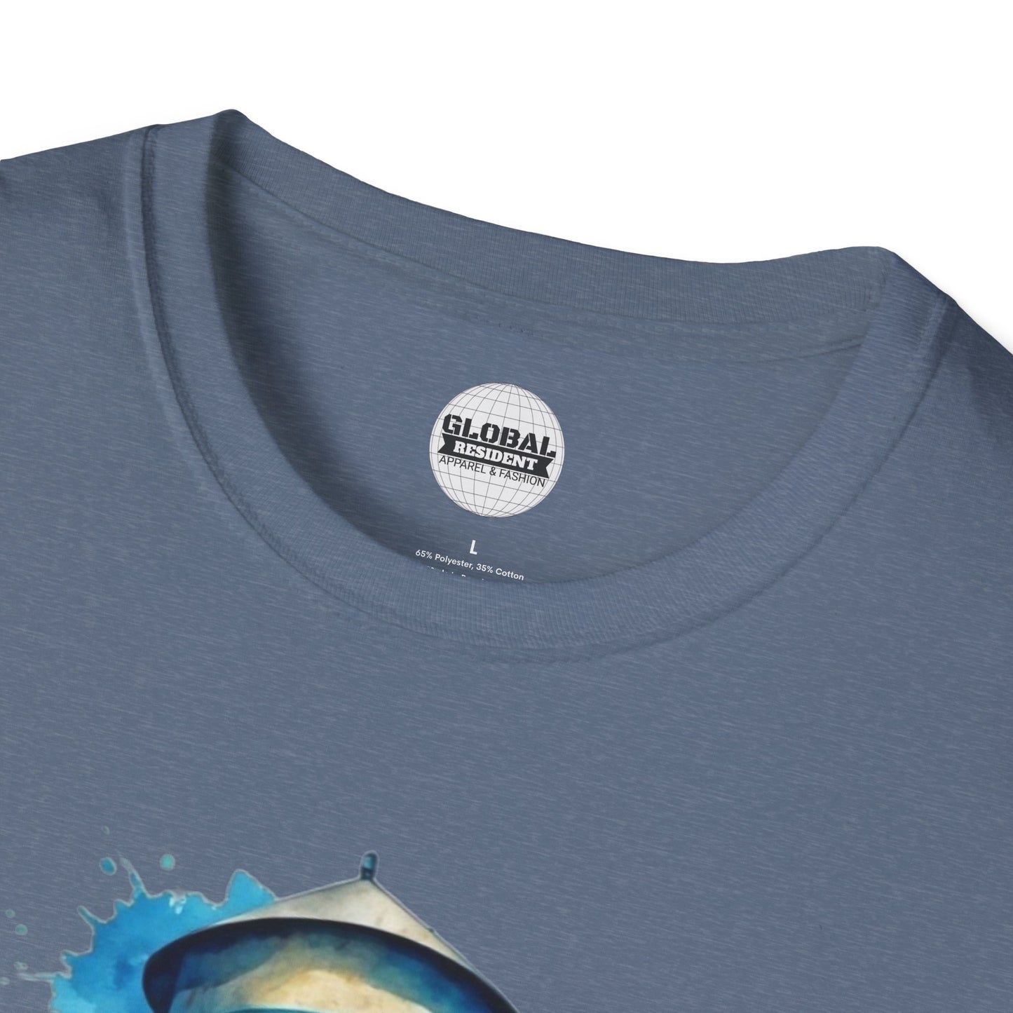 Freeport Water Tower Unisex Softstyle T-Shirt - Artsy Graphic Tee for Watercolor Lovers