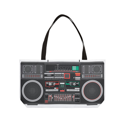 Retro Boombox Weekender Tote Bag - Music Lover's Travel Companion