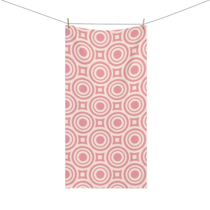 Pretty Pink Print Mink-Cotton Towel