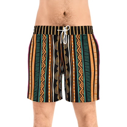 African Print Swim Trunks