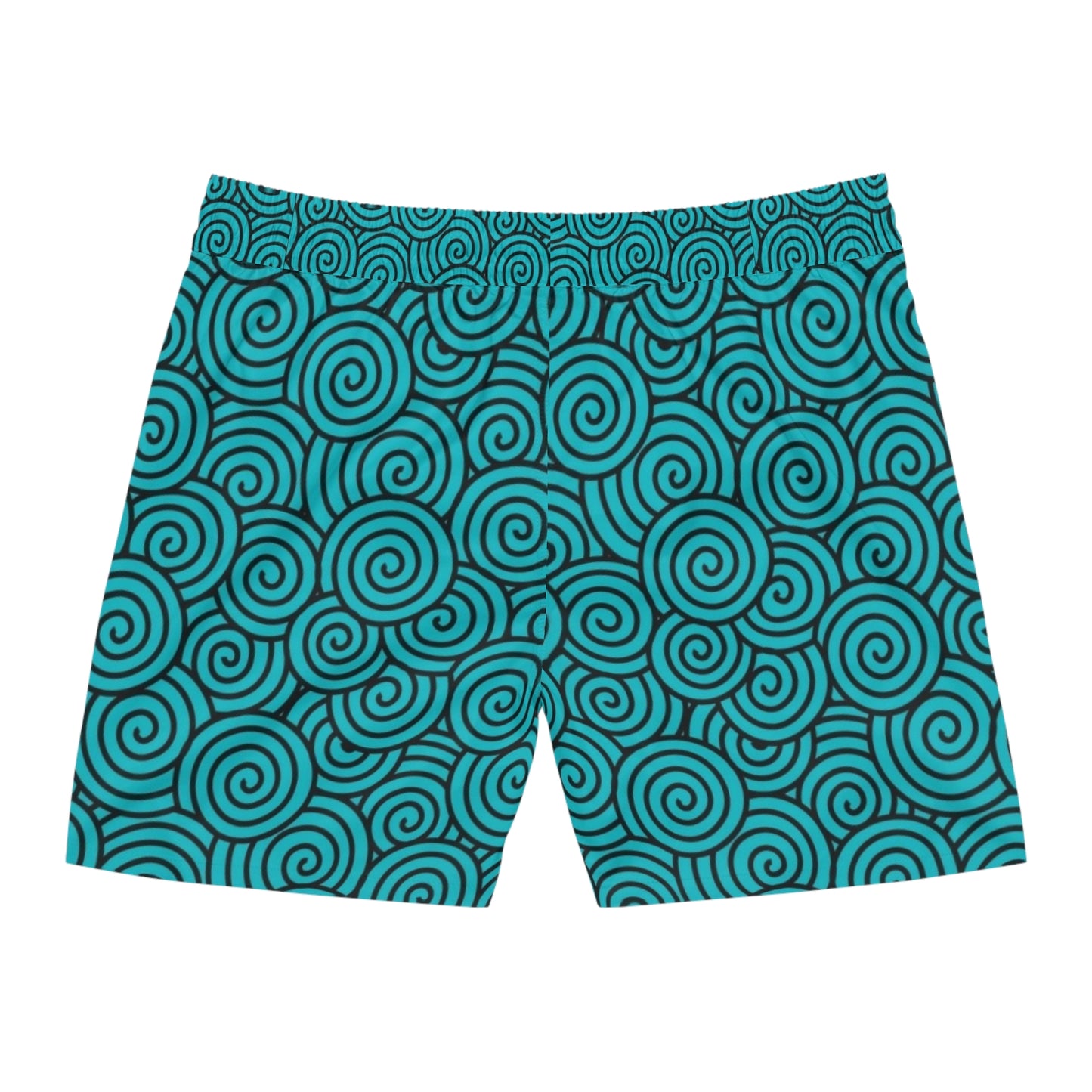 Turquoise Print Swim Trunks