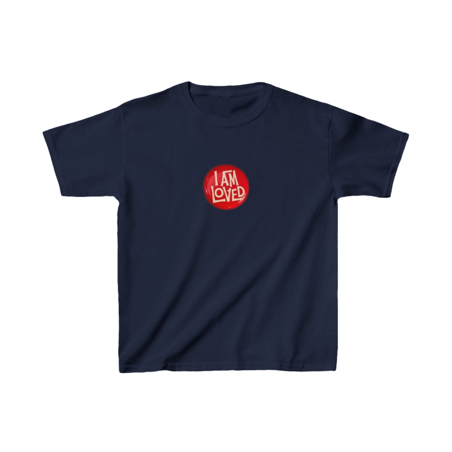 I Am Loved Button Kids Tee