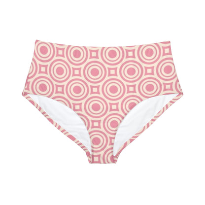 Pretty Pink High-Waist Hipster Bikini Bottom