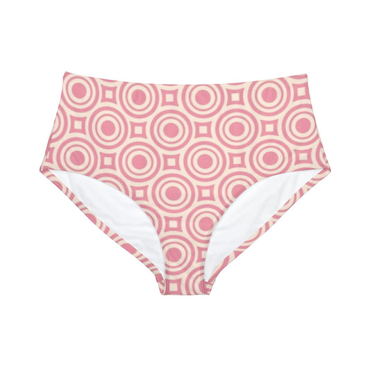 Pretty Pink High-Waist Hipster Bikini Bottom