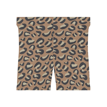 Leopard Animal Print Women's Biker Shorts