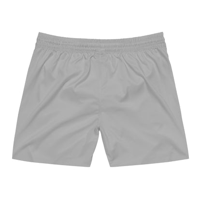 Grey BW Stripe Swim Trunks