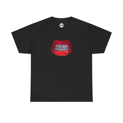 Sexy Lips Diamond Grills Tee (2 sided)