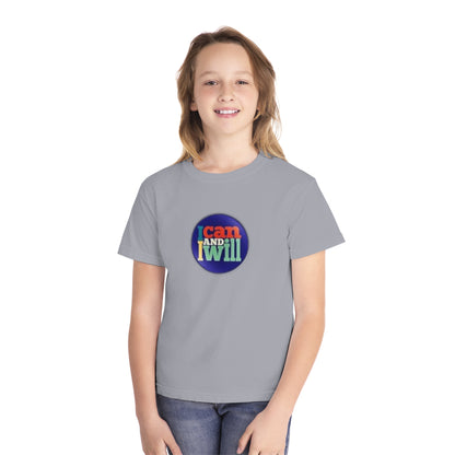 Youth I Can and I Will Button Tee