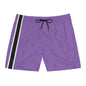 Light Purple BW Stripe Swim Trunks