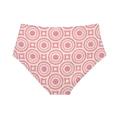 Pretty Pink High-Waist Hipster Bikini Bottom