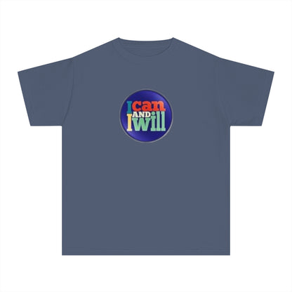 Youth I Can and I Will Button Tee