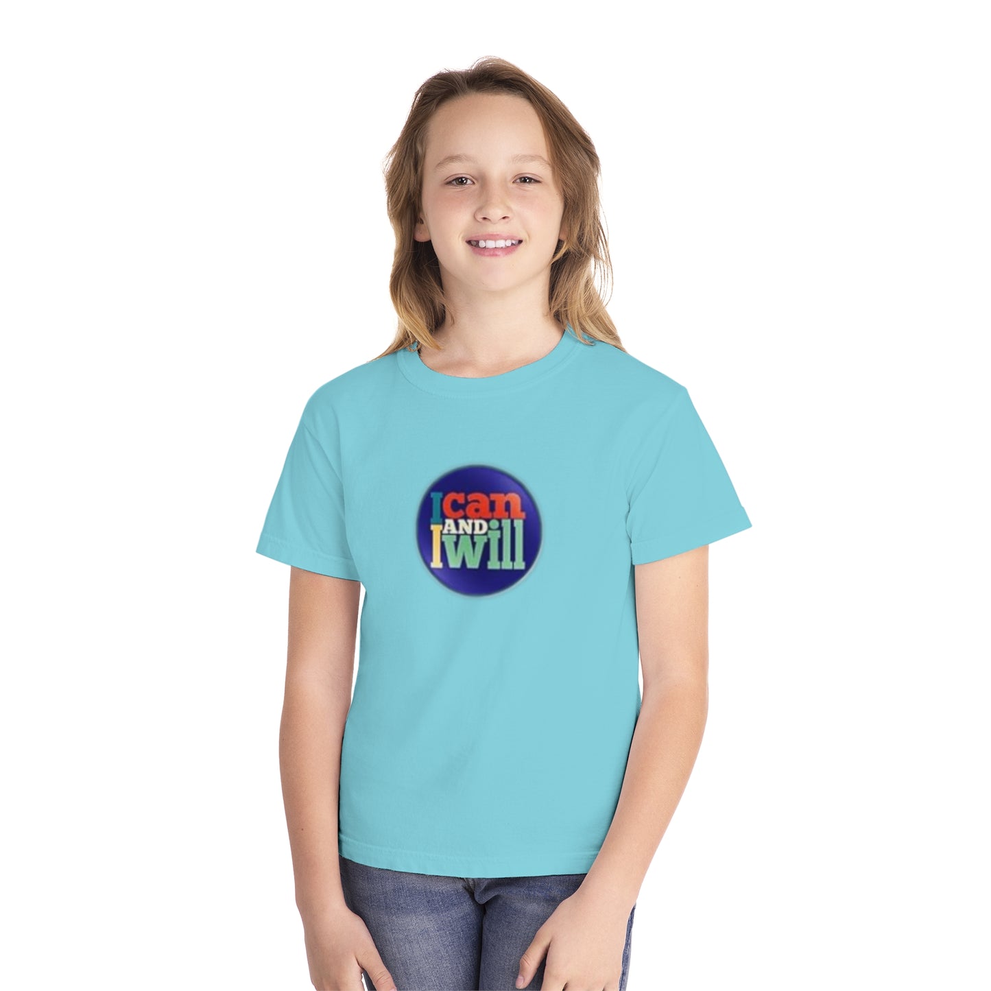 Youth I Can and I Will Button Tee