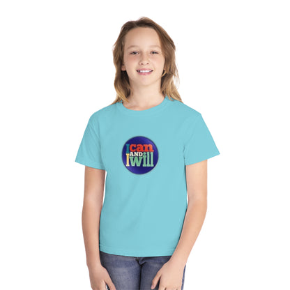 Youth I Can and I Will Button Tee