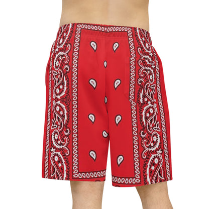 Red Bandana Print Shorts