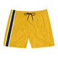 Yellow BW Stripe Swim Trunks