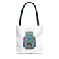 Retro Robot Tote Bag, Fun Eco-Friendly Shopping Bag, Gift for Tech Lovers, Cute Reusable Bag, Quirky Robot Design