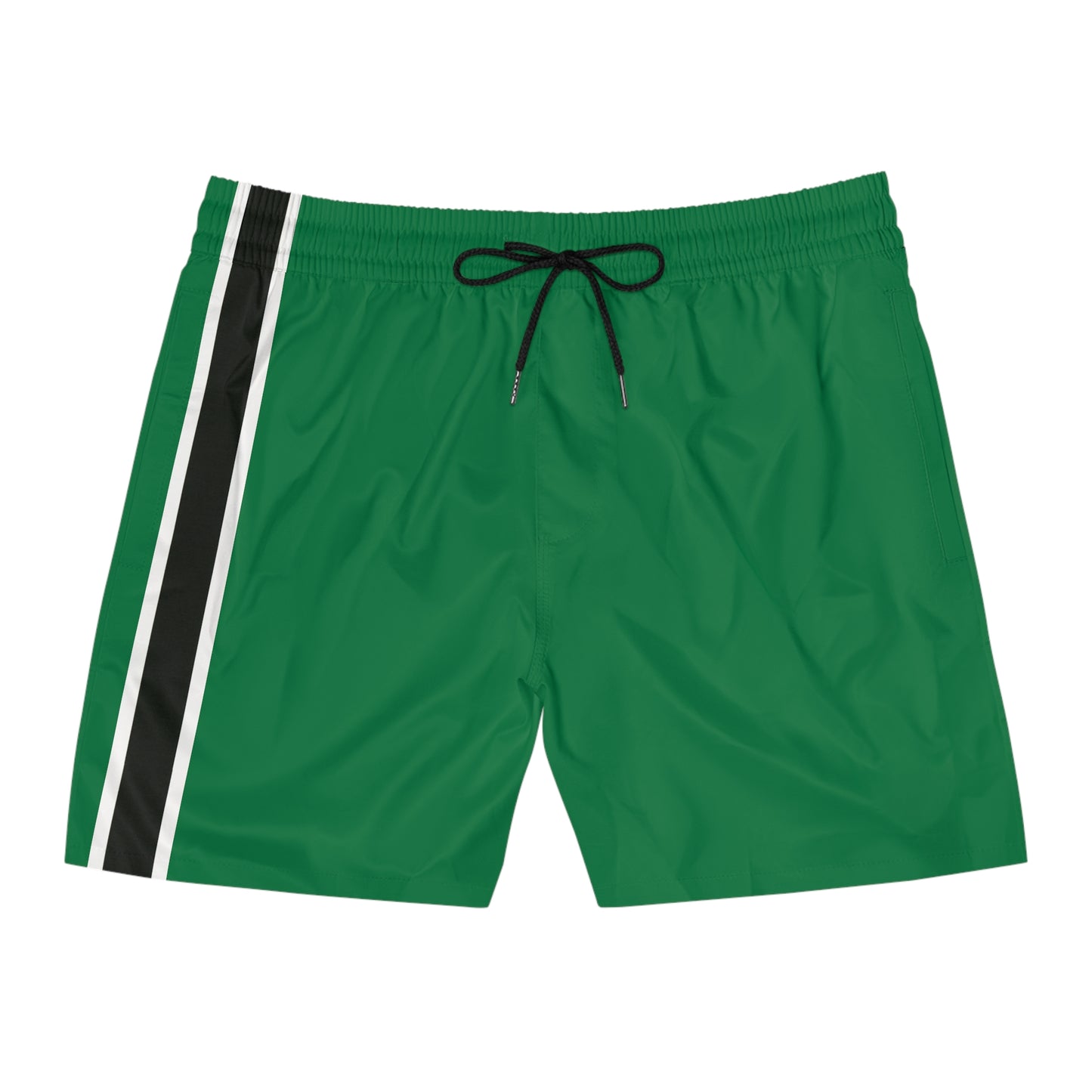 Green BW Stripe Swim Trunks