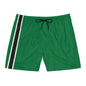 Green BW Stripe Swim Trunks