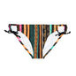 African Print Loop Tie Side Bikini Bottom