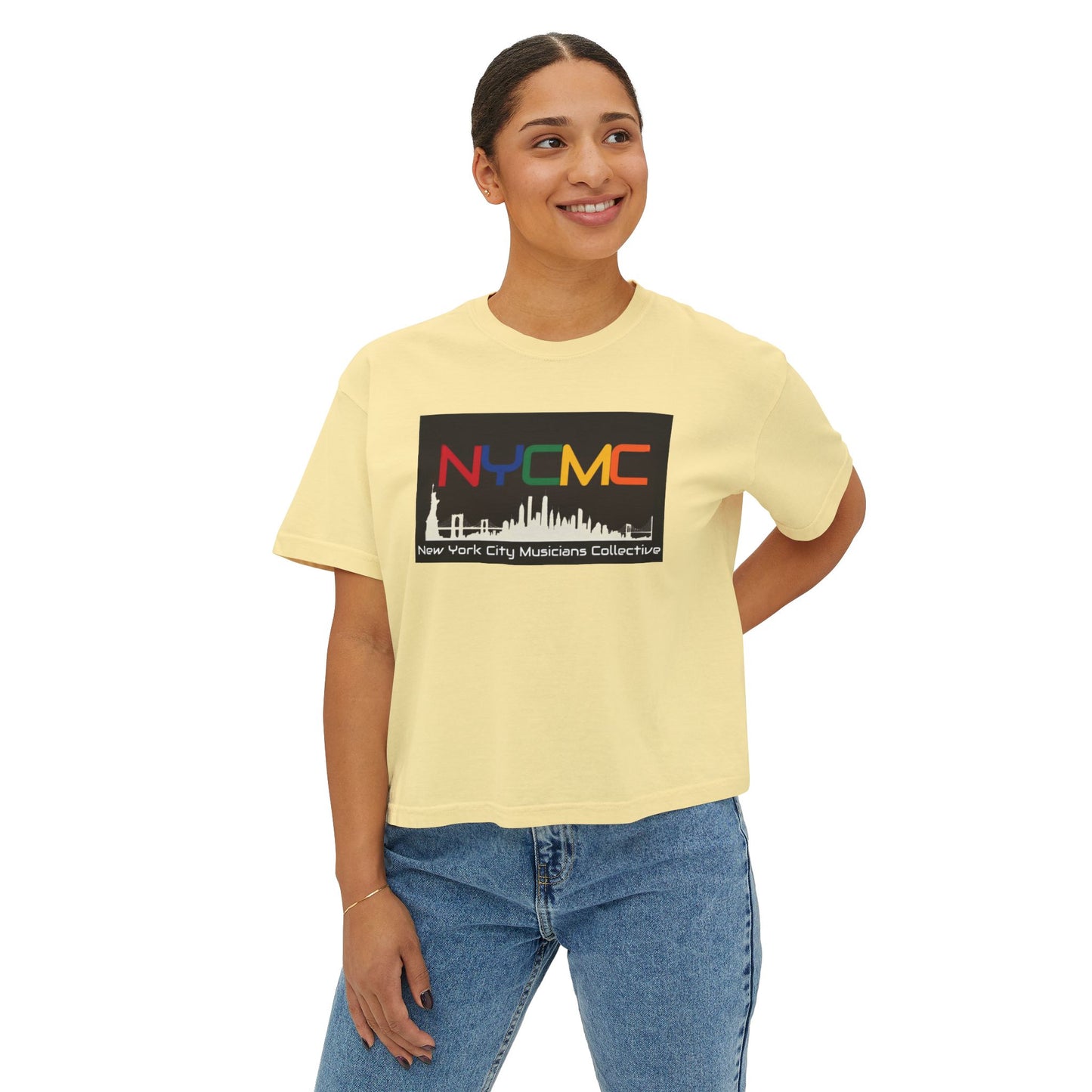 NYCMC Women's Boxy Tee - Stylish Top for Music Lovers - Perfect for Concerts and Festivals