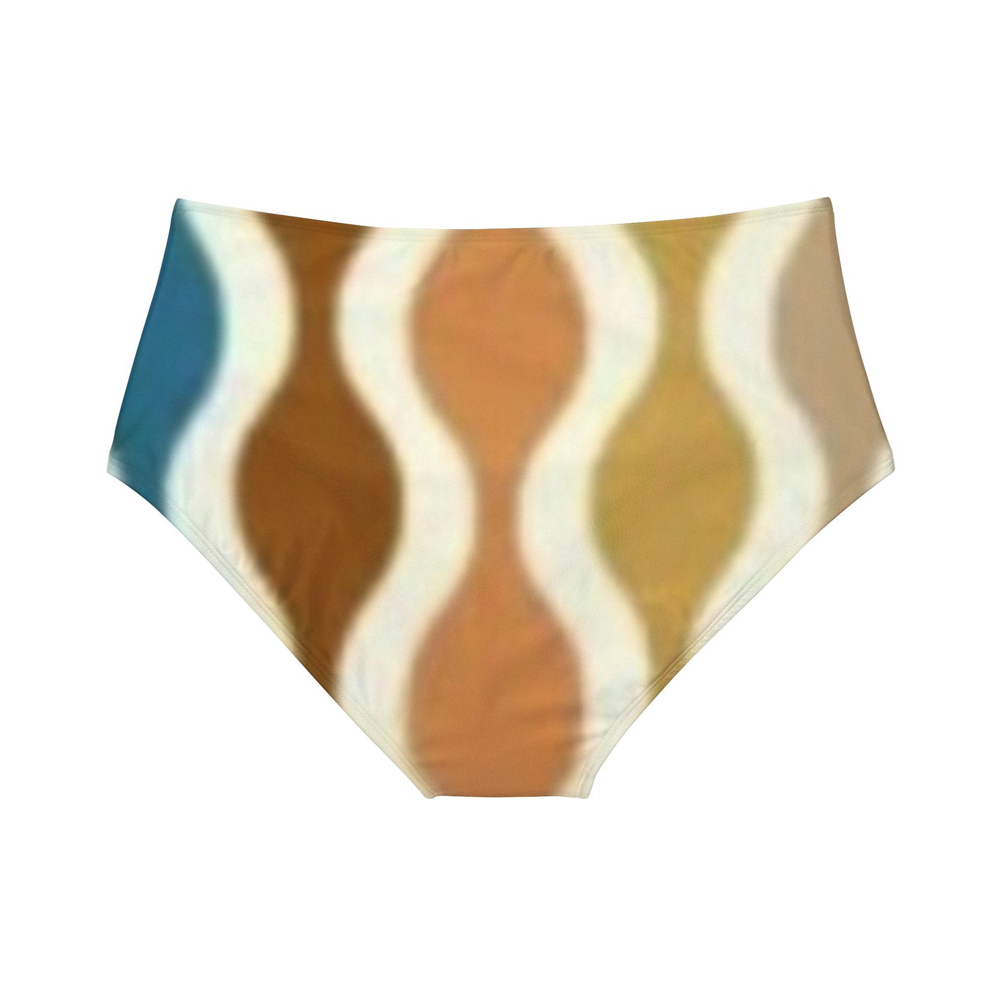 Rust Spectrum Print High-Waist Hipster Bikini Bottom