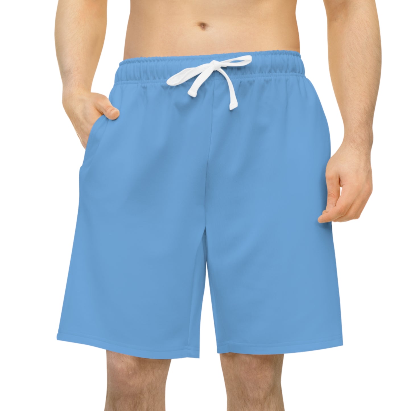 Light Blue Athletic Long Shorts