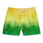 Yellow to Green Fade Swim Trunks