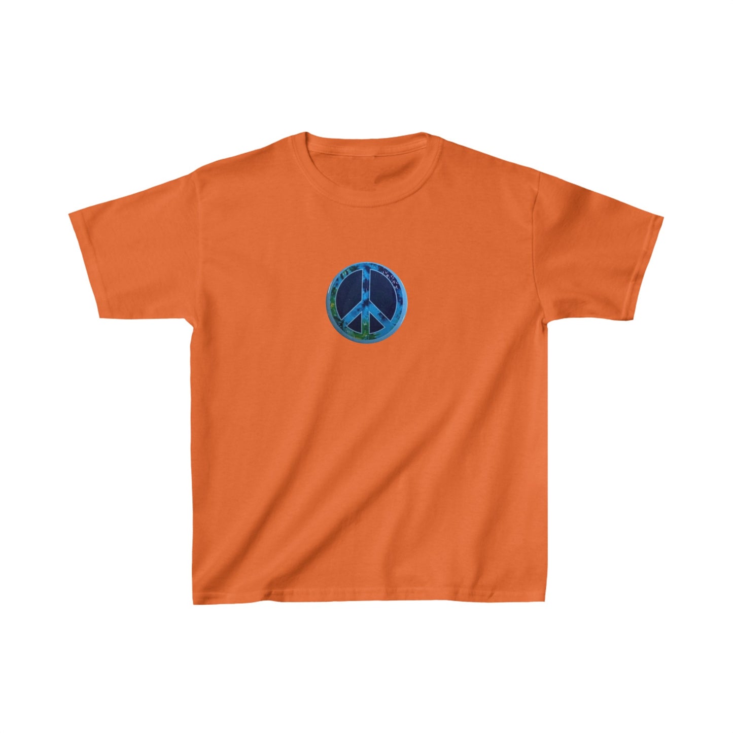 Kids Peace Sign Button Tee