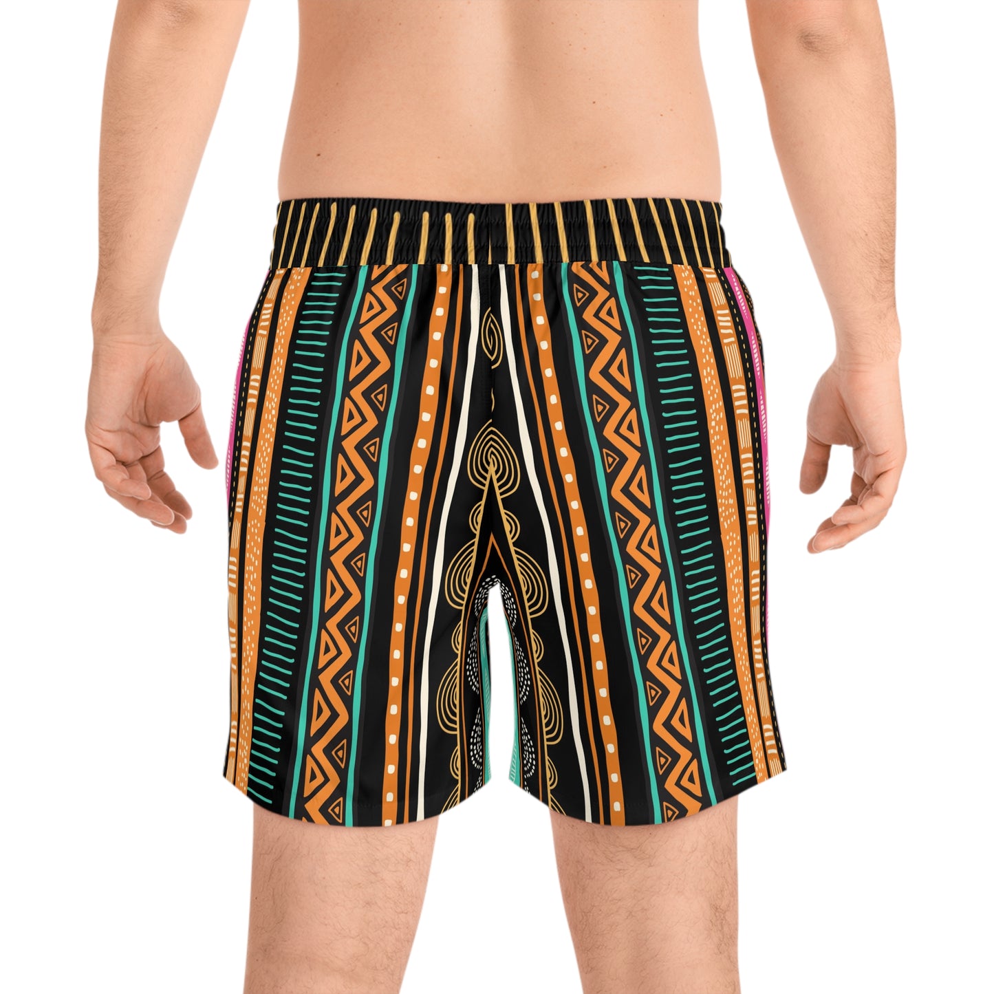 African Print Swim Trunks