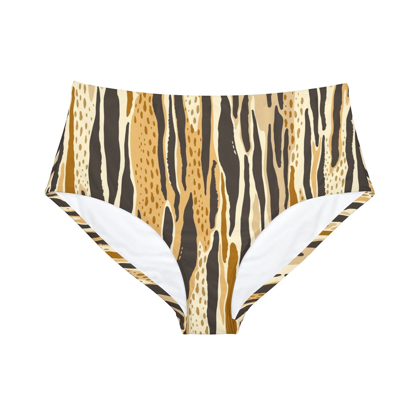 Animal Print High-Waist Hipster Bikini Bottom