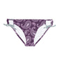 Purple Paisley Print Loop Tie Side Bikini Bottom