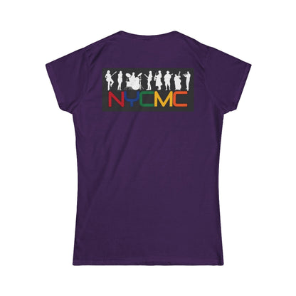 NYCMC Women Softstyle Tee - Pink NYC Musicians Collective Shirt