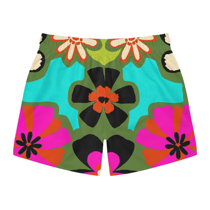 Vibrant Floral Swim Trunks - Perfect for Summer Beach Days