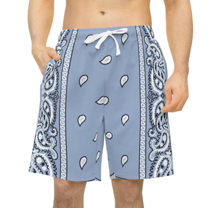 Sky Blue Bandana Shorts