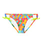 Cape Verdean Print Loop Tie Side Bikini Bottom