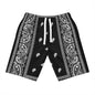 Black Bandana Print Shorts