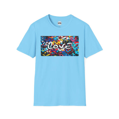 Colorful Love Unisex Softstyle T-Shirt - Perfect for Valentine’s Day & Casual Vibes