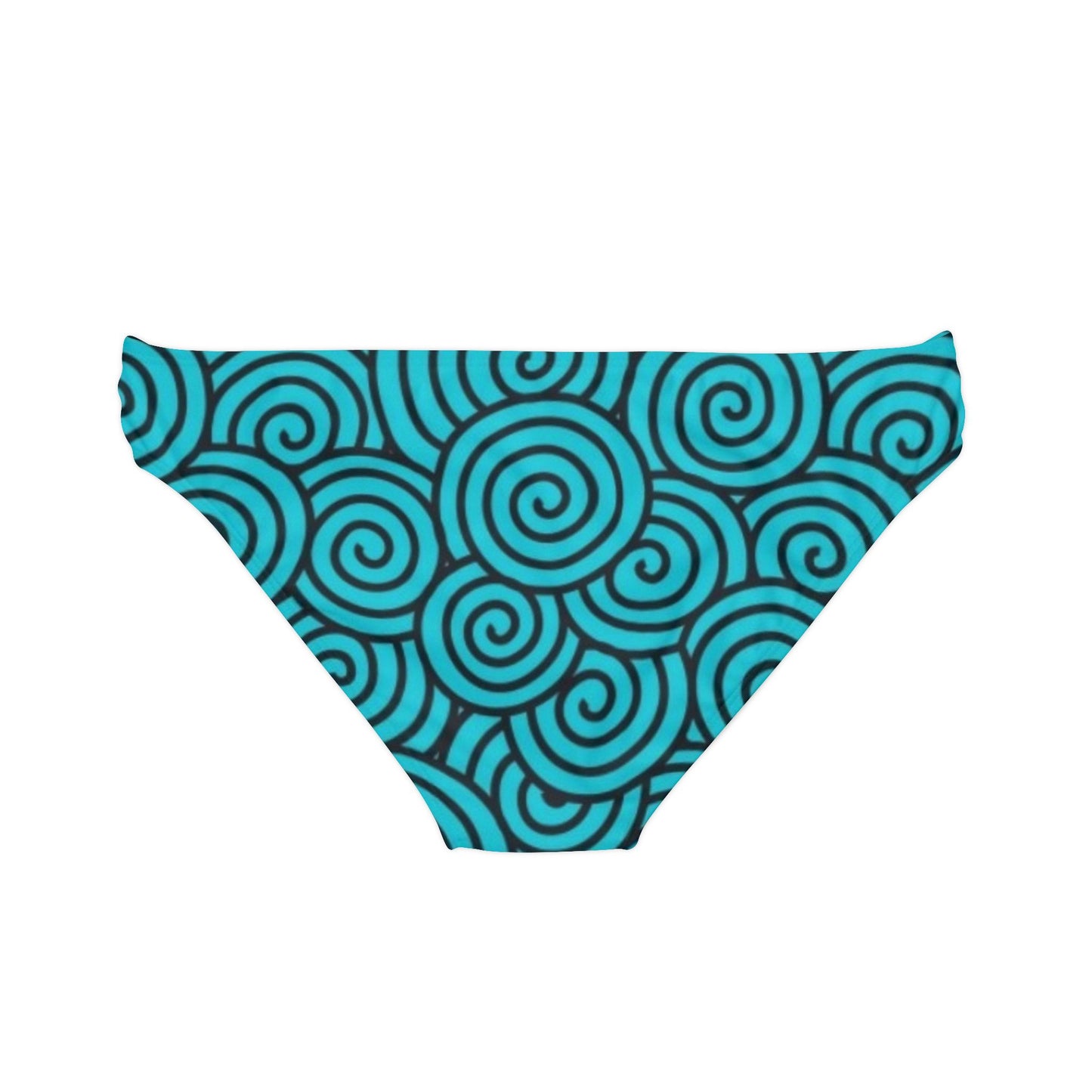 Turquoise Print Tie Side Bikini Bottom