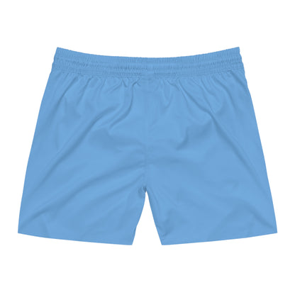 Light Blue BW Stripe Swim Trunks