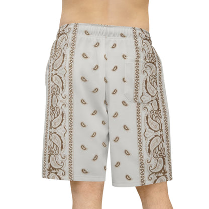 Cream Bandana Print Shorts