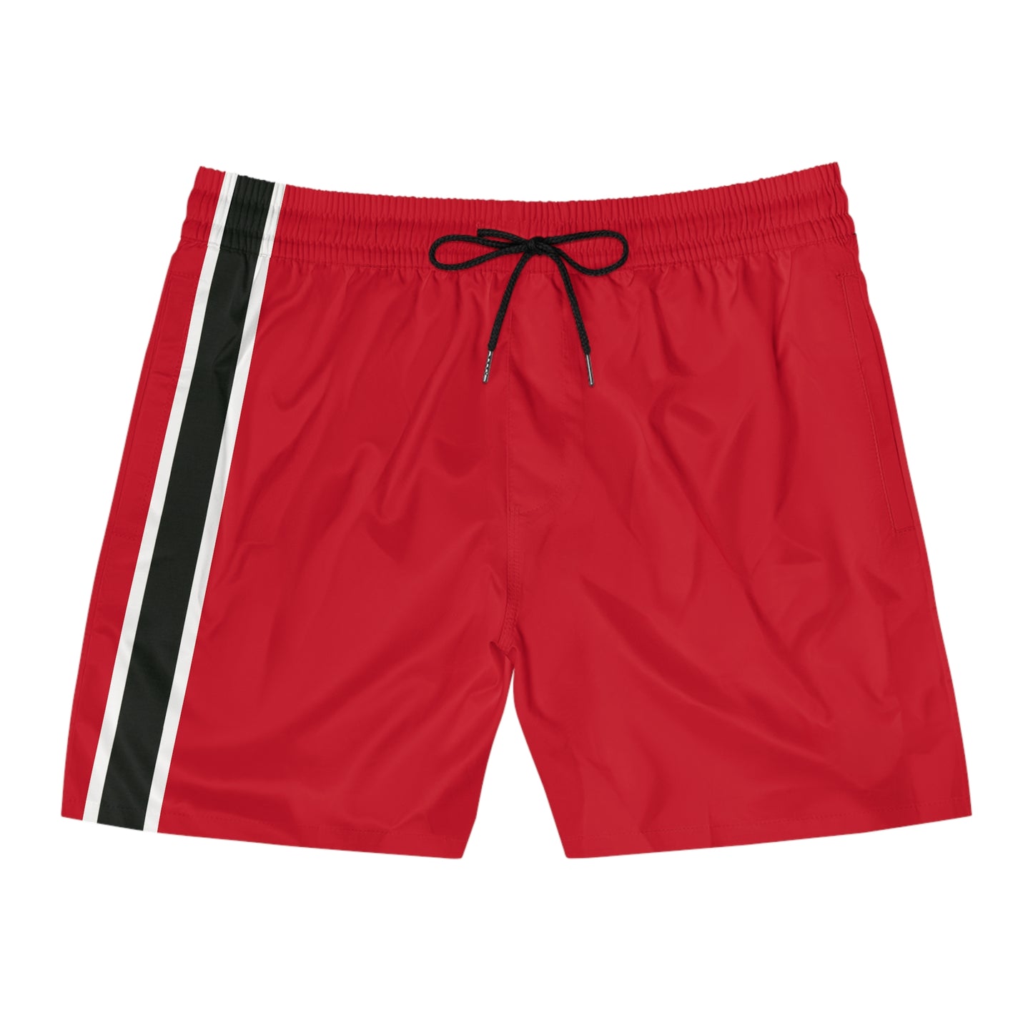 Red BW Stripe Swim Trunks